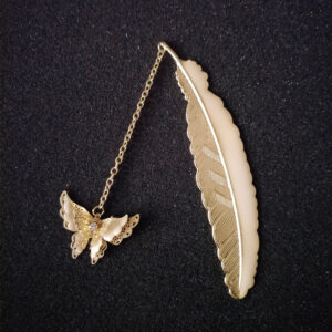 (golden feather + luminous big butterfly)