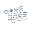 Wholesale Metal Yin Yang Embossed Elephant Geometric Ring Set of Fourteen Pieces