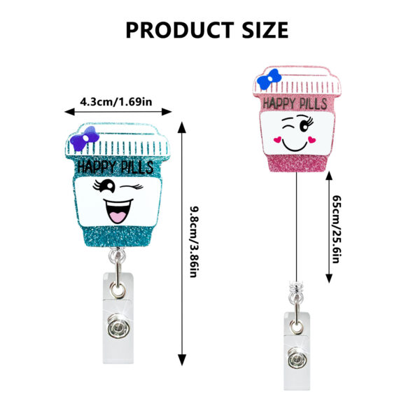 O1CN01SuEWcQ1E0PPF7yW0v_2129230289-0-cib Wholesale Colorful Medicine Bottle Medical Acrylic Retractable Badge Scroll Keychain