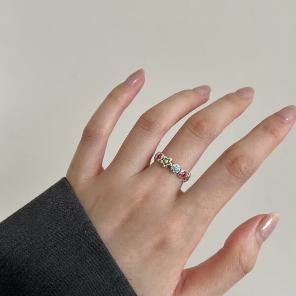 O1CN01SuXHOY1de81h2glst_2249443760-0-cib Wholesale Alloy Color Drop Oil Small Flower Opening Adjustable Ring