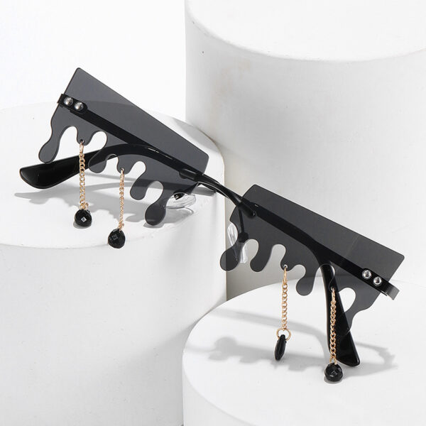 Wholesale Hip Hop Ocean Color Teardrop Sunglasses