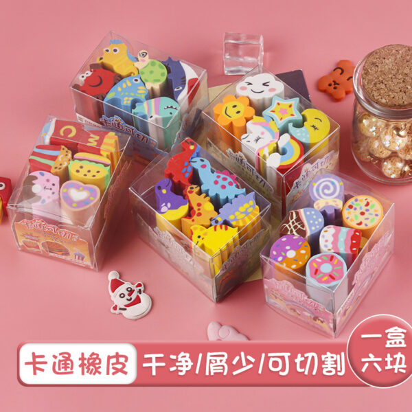 Wholesale Children's Small Animal Desserts Simulation Cartoon Rubber Eraser