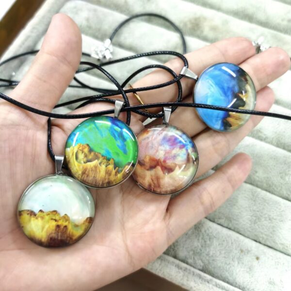 Wholesale Universe Planet Titanium Steel Necklaces