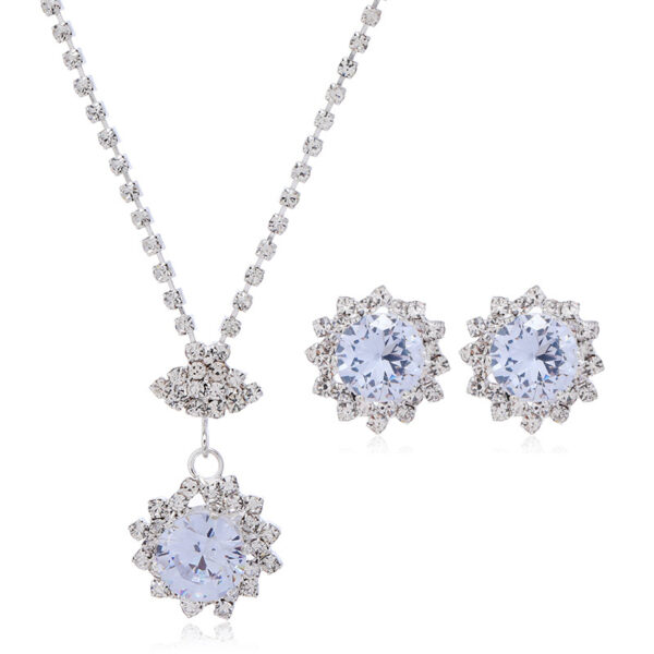 Wholesale Super Flash Rhinestone Necklace Earring Set