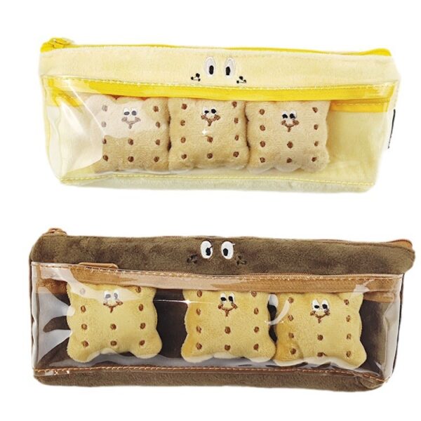 O1CN01Sys0ew1KuBLVlOAtg_1001961223-0-cib Wholesale Double Layer Snack Sandwich Cookies Plush Pencil Bag