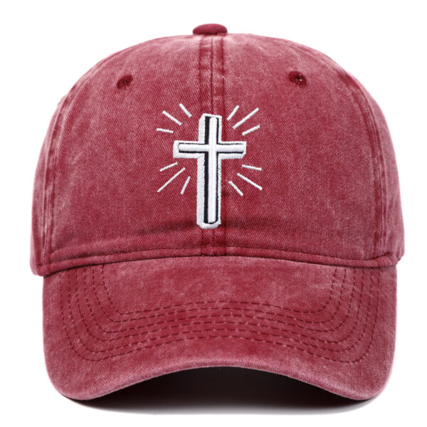 Wholesale Cross Embroidered Cotton Baseball Caps