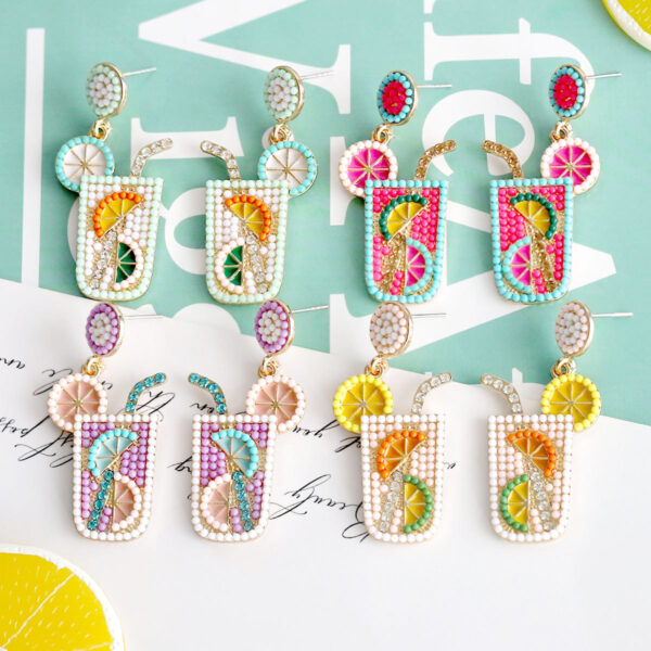 O1CN01T0RHoF1K1DiY6IhiA_2863701103-0-cib-2 Wholesale Small Fresh Fruit Drink Rice Bead Earrings