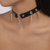 O1CN01T19epi1X6nSDE4Cw1_1768642875-0-cib Wholesale Punk Rock Fan Gothic Leather Snake Rivet Bondage Collar Clavicle Chain
