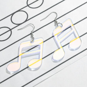 A pair of colorful musical notes