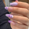 Wholesale Almond Nail Purple Love Heart Stunning Dotted Star Nail Stickers