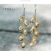 Wholesale Bead Curtain Long Water Drop Tassel Crystal Earrings