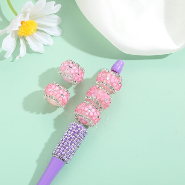 O1CN01T2rMeP25LB0NrXJM5_2217520477509-0-cib Wholesale 10pcs Heavy Industry Sakura Diamond Straight Hole Handmade Beads