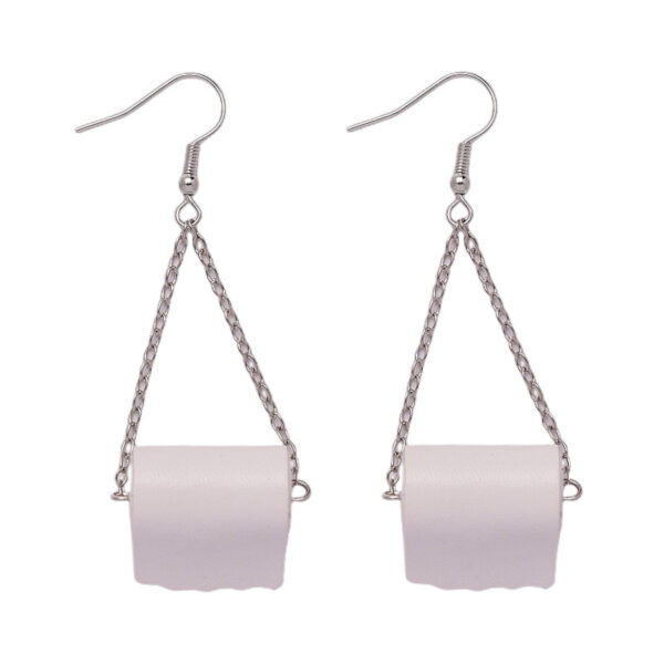 Wholesale Creative and Interesting Simulated Toilet Paper Earrings
