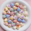 Wholesale Hand Painted Faceted Love Acrylic Beads