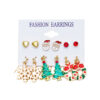 Wholesale Christmas Santa Claus Snowflake Bell Elk Alloy Earrings
