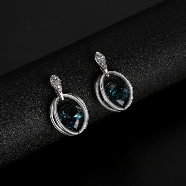 Wholesale Crystal Diamond Set Alloy Earrings