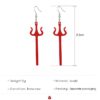 Wholesale Acrylic Trident Halloween Retro Gothic Geometric Earrings  OLY-ES-ChenJ001