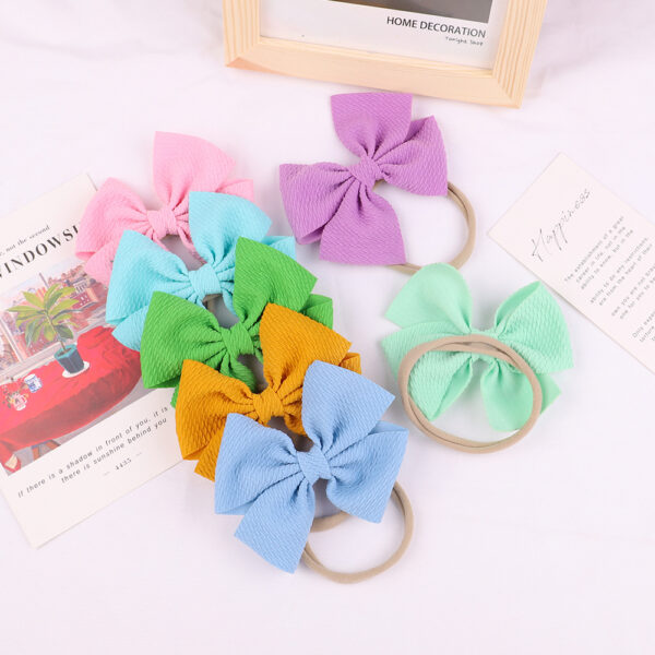 Wholesale Kids Bow Fabric Hair Scrunchies Baby Supplies