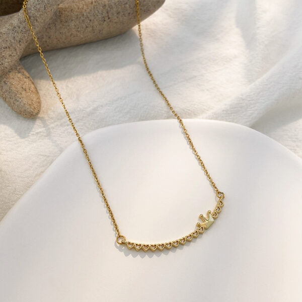 Wholesale Love Zircon Crown Necklace Clavicle Chain