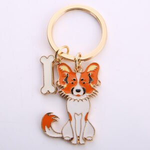 Golden fox dog + single circle bone