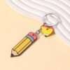 Wholesale Teacher's Day Pencil Love Wooden Keychain