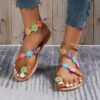 O1CN01TCryLd211hZCWxcgy__2206815836925-0-cib Wholesale Pu Bohemian Colorful Flower Flat Sandals