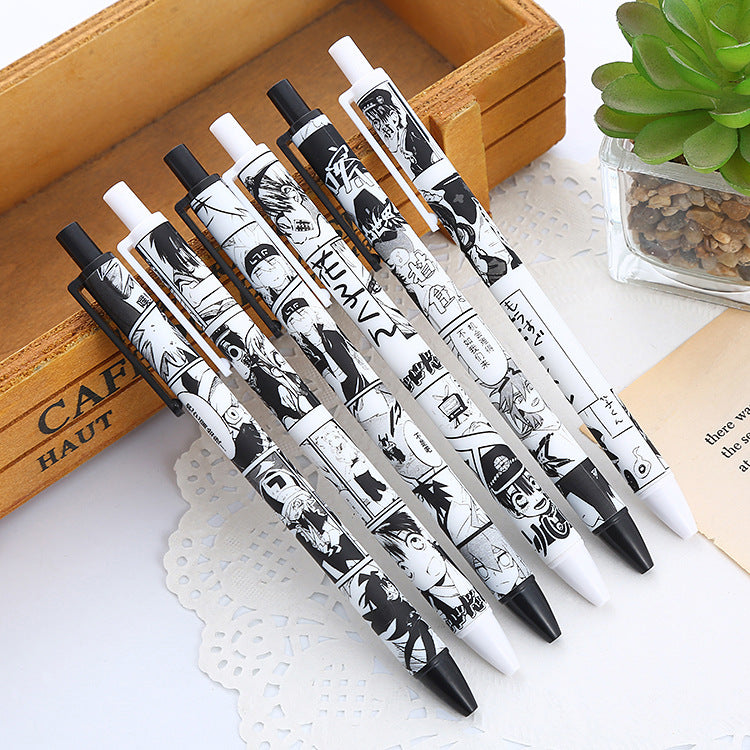 Wholesale Black and White Printed Plastic Neutral Pens