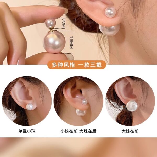 Wholesale Double-sided Pearl Earrings