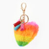 Wholesale Plush Multi-color Fur Ball Tassel Key Chain