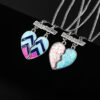 Wholesale Rainbow Burger Fries Fashion Love Splicing Necklaces