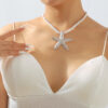 Wholesale Starfish Collarbone Alloy Necklace