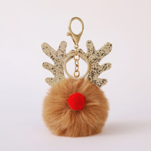 Khaki / 8cm + gold keychain