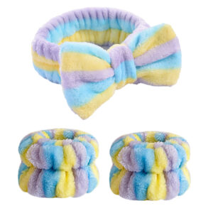 #22 purple blue yellow stripes three piece set (3 elastic)