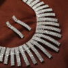 Wholesale Bridal Full Diamond Tassel Necklace Set