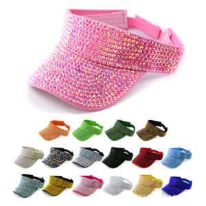 Wholesale Amazon Cross-border Tide Brand Empty Top Baseball Cap Casual Rhinestone Cap Uncapped Acrylic Diamond Cap Outdoor Sun Hat