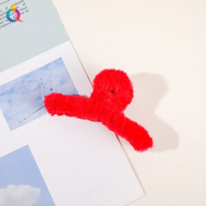 Plush solid color gripper-red / Qiyue factory direct sales