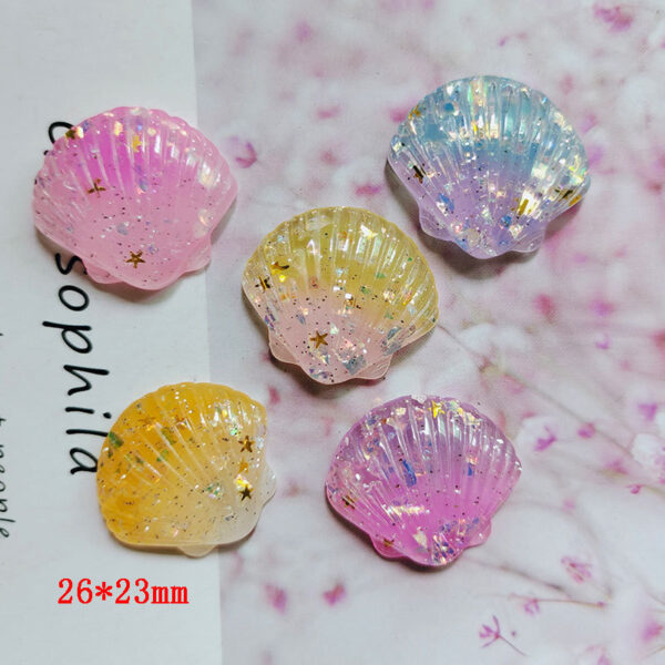 Wholesale Resin Seashell Sequins DIY Kids Accessories