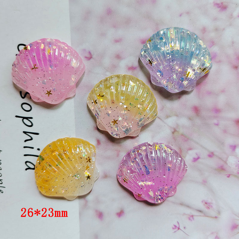 Wholesale Resin Seashell Sequins DIY Kids Aessories