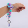 Wholesale Cartoon Silicone Handmade Beaded Wrist Keychain