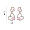 Wholesale Heart Full Diamond Alloy Earrings