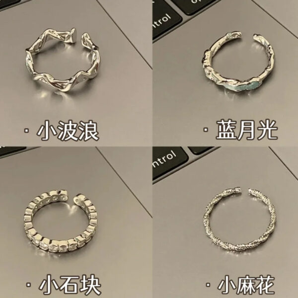 Wholesale plain ring irregular 925 sterling silver ring