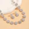 O1CN01TKAQQB1ynqMcwlYRj_1988846624-0-cib Wholesale Wedding Party Round Rhinestone Necklace Stud Earrings Jewelry Set
