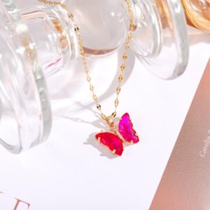 Rose Red / 7*15 butterfly