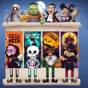 Wholesale Halloween Long Legs Dangling Elf White Ghost Hanging Flag Garden Non-woven Outdoor Banner