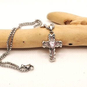 Pink "with 60cm box chain]