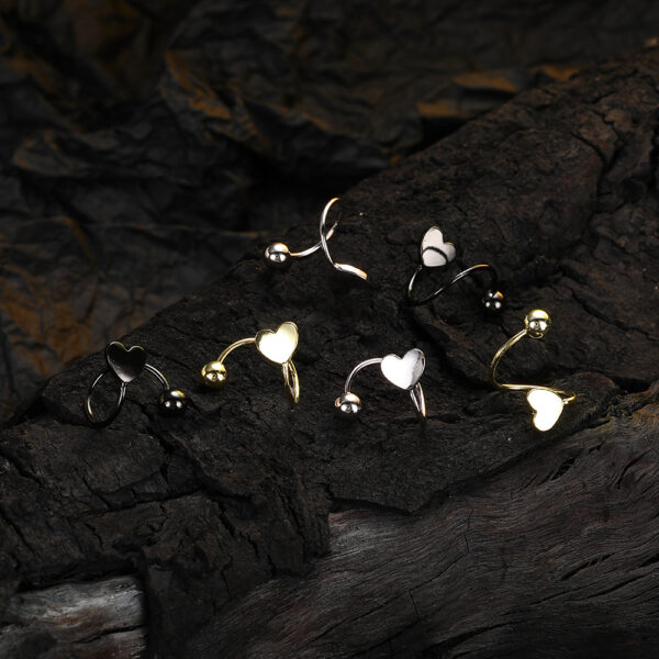 Wholesale Heart Spring Ear Studs Copper Earrings