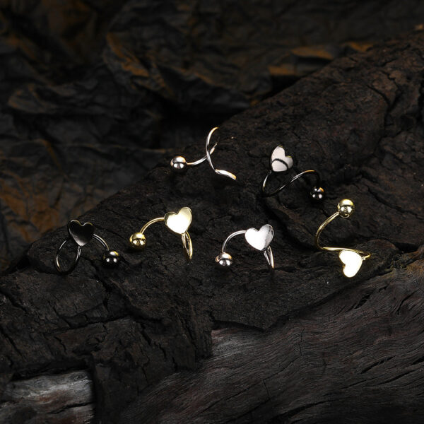 Wholesale Heart Spring Ear Studs Copper Earrings