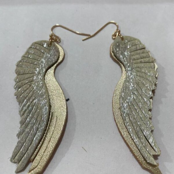 Wholesale Genuine Leather Feather Sparrow Earrings
