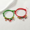 Wholesale Bell Cartoon Colorful Adjustable Christmas Alloy Gift Bracelet