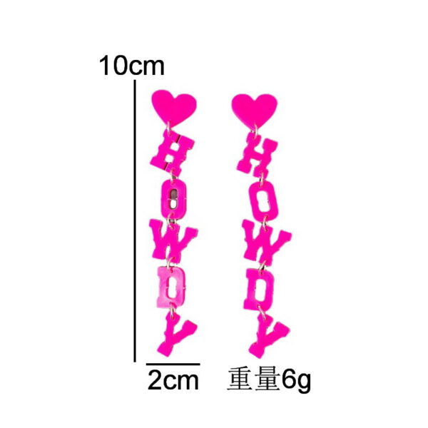 O1CN01TSpNiM1ZFcbBg9Jxm_1794553165-0-cib Wholesale Western Cowboy HOWDY Long Letter Acrylic Earrings